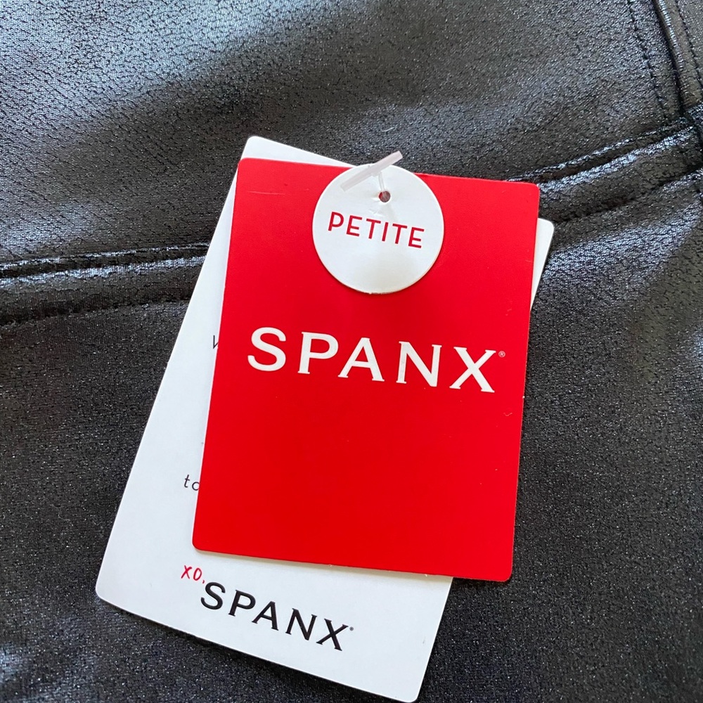Spanx Faux Leather Leggings Size Small PETITE, NWT
